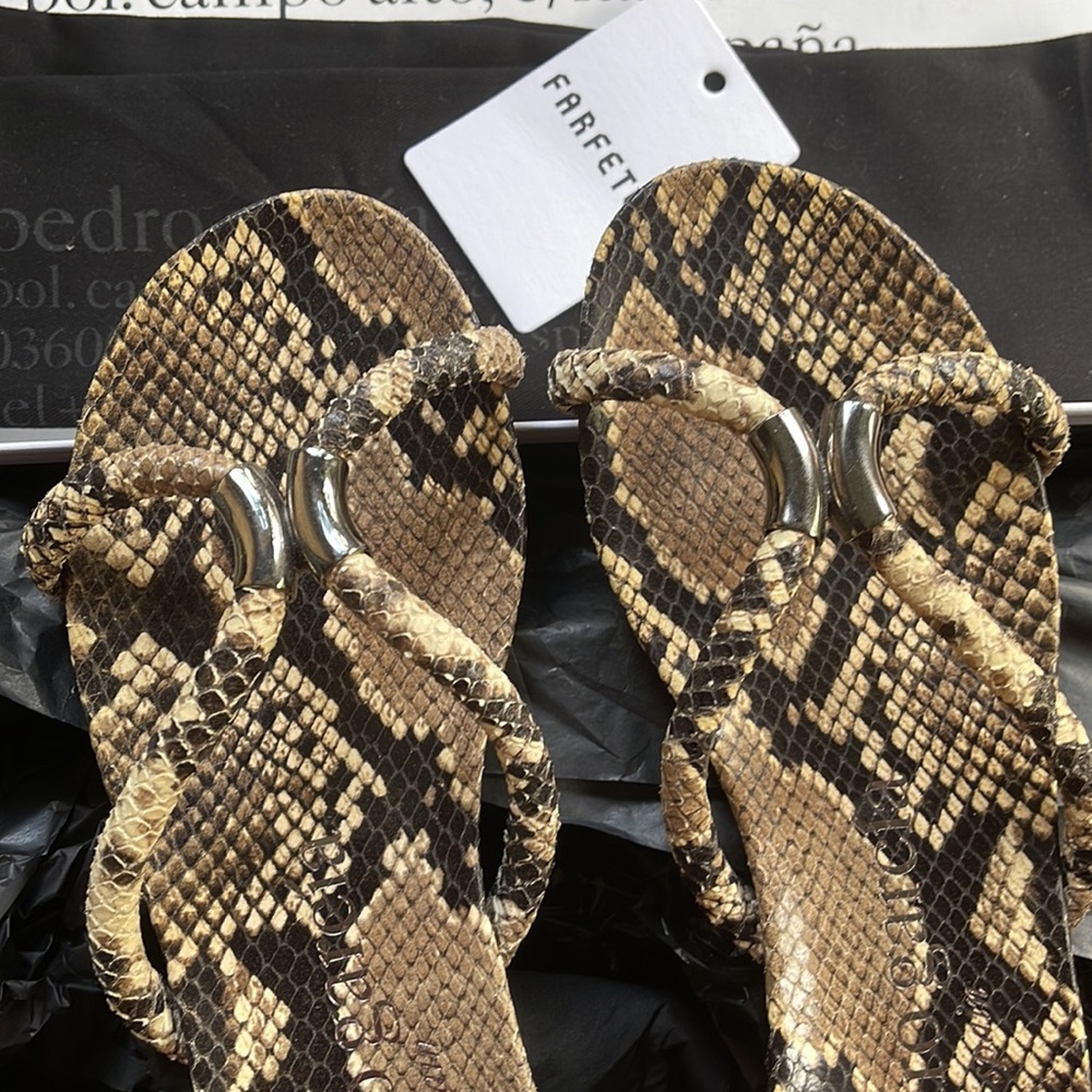 Pedro Garcia Geminy Python Snake Printed Sandal - image 4